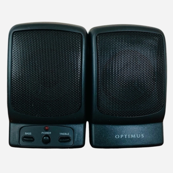 RadioShack Speakers Optimus AMX-4 One Pair Portable Amplified Speaker System - Picture 4 of 7
